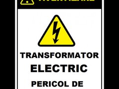 Placuta pentru transformator electric pericol de electrocutare